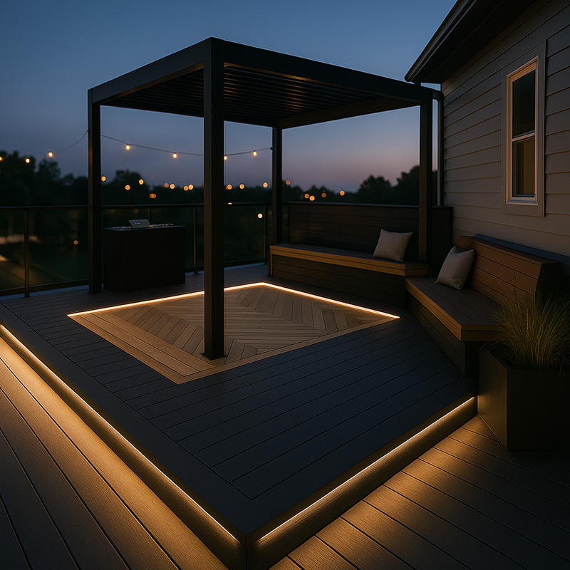 Outdoor living connected to interior